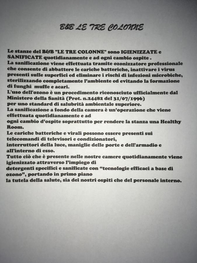 مبيت وإفطار ميليندونيو Le Tre Colonne المظهر الخارجي الصورة